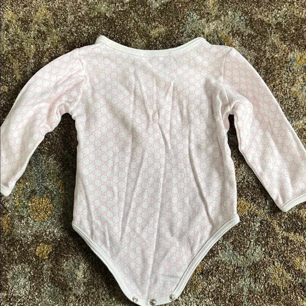 Gucci Pink and White Baby Matching Set